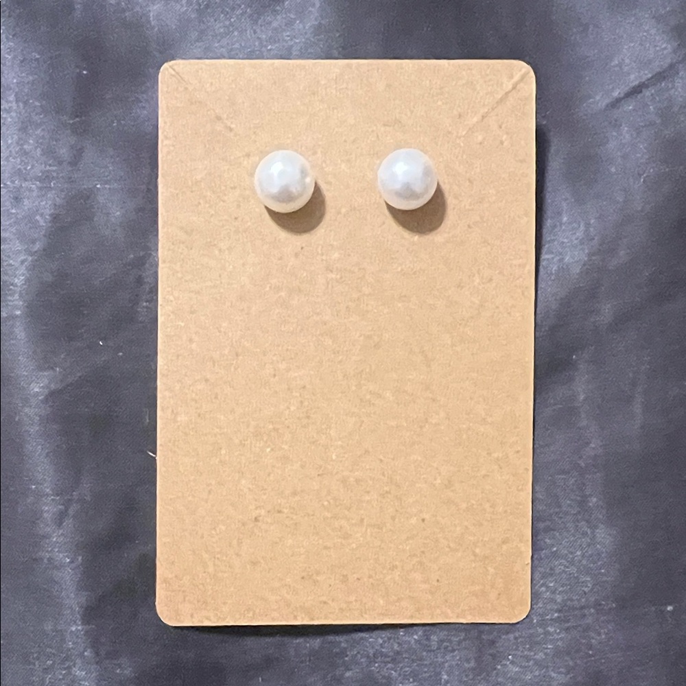 Elegant White Pearl Earrings
